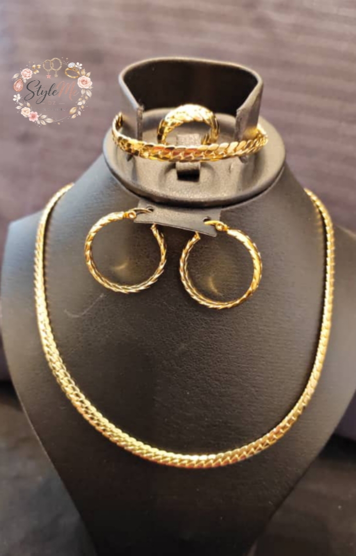 4pcs Parure Spika acier inoxydable