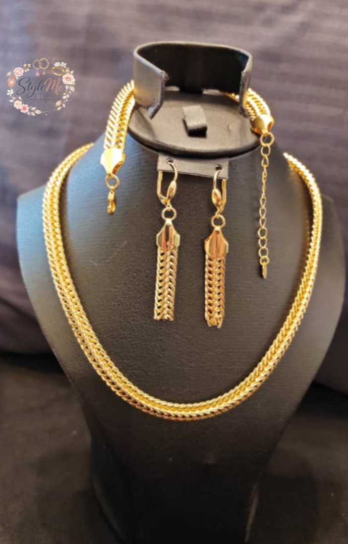 Parure Spika Acier inoxydable D'or 3 pcs