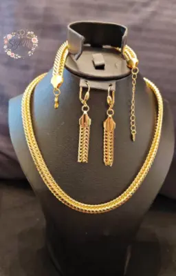 Parure Spika Acier inoxydable D'or 3 pcs