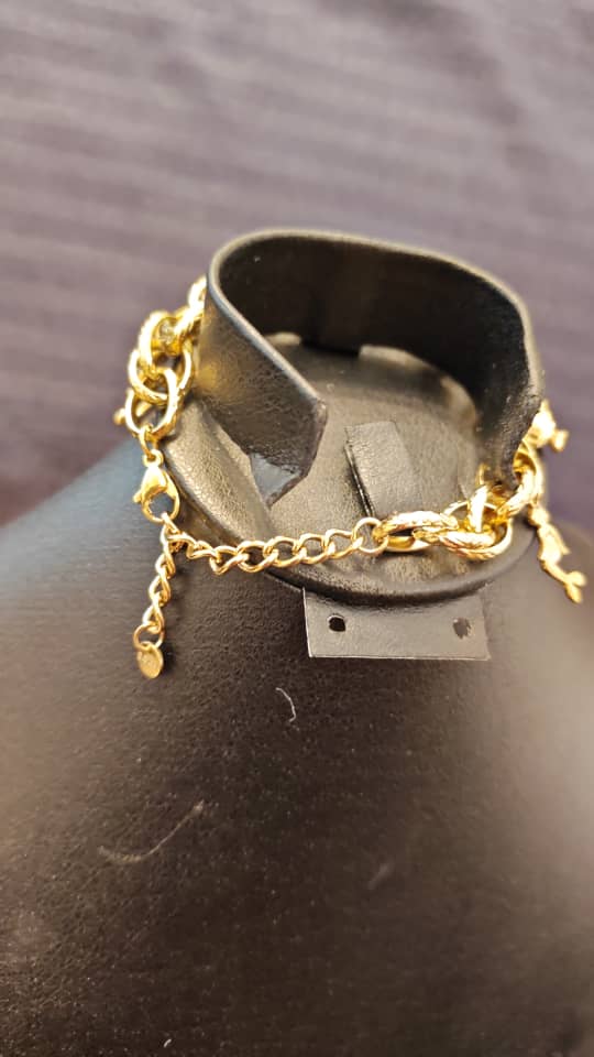 Gourmette Biblot doré Acier inoxydable