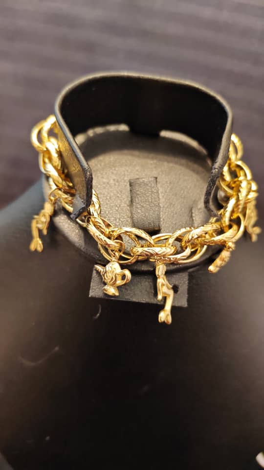 Gourmette Biblot doré Acier inoxydable