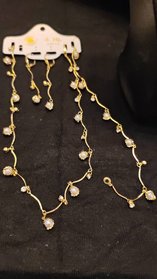 Parure Simple Plaque D'or 3 pièce