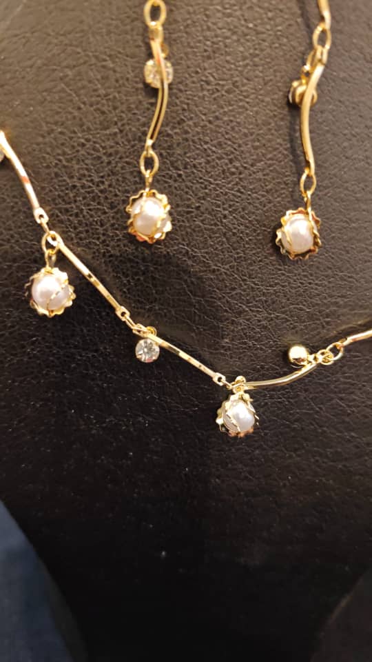 Parure Simple Plaque D'or 3 pièce